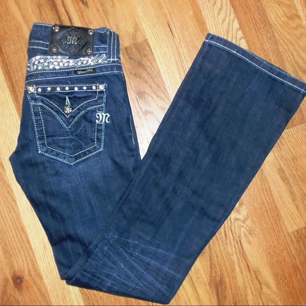 Miss Me Jeans Dark Wash Size 25 x 32 LONG Boot Cut